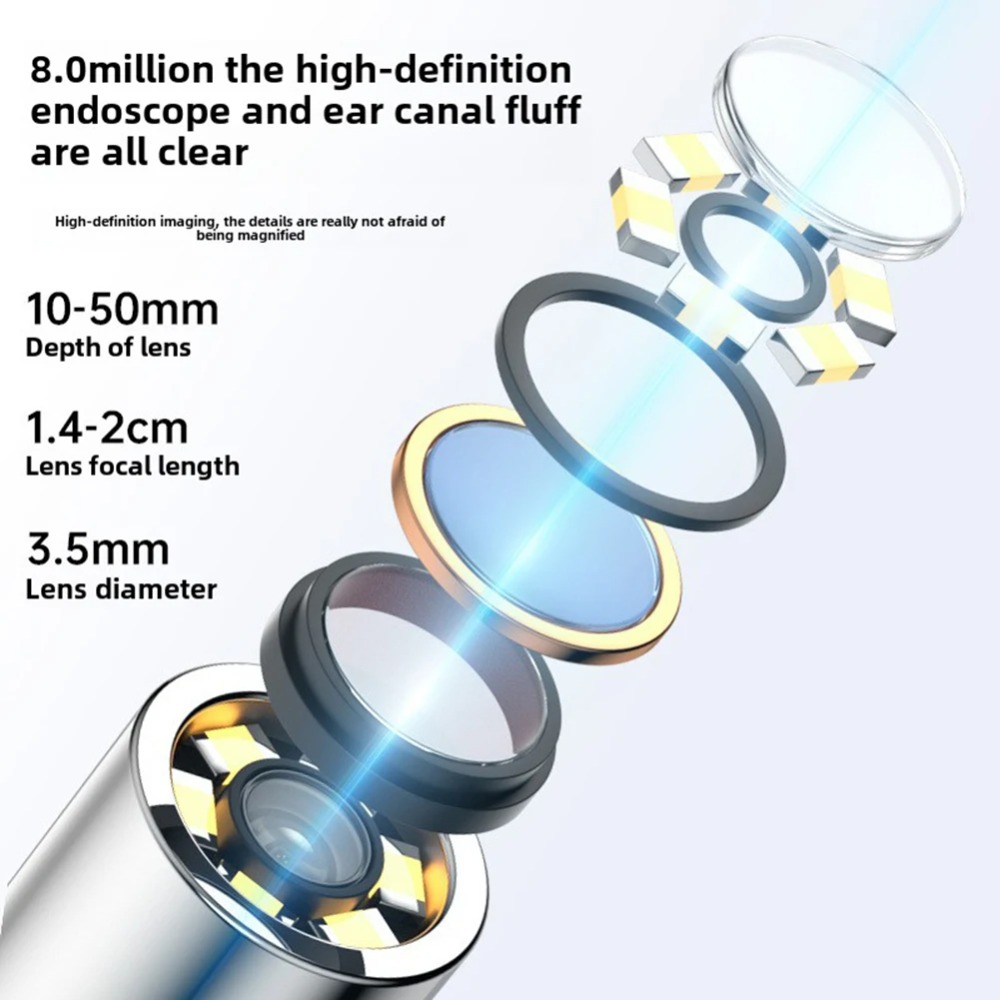 Smart Visual Ear Cleaner With HD Camera Rechargeable Endoscope Ear Wax Removal Tool Health Care Set_voghion.com