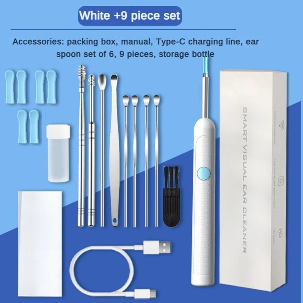 Smart Visual Ear Cleaner With HD Camera Rechargeable Endoscope Ear Wax Removal Tool Health Care Set_voghion.com