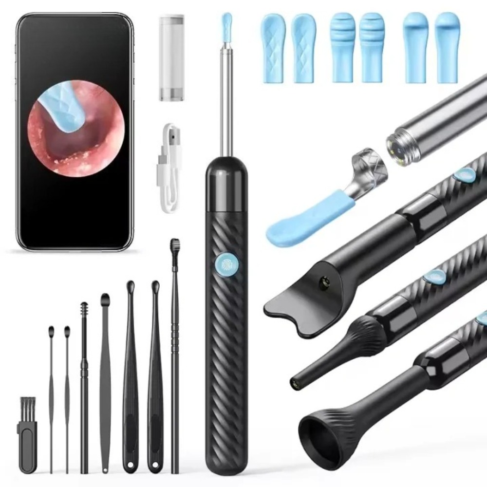 Smart Visual Ear Cleaner With HD Camera Rechargeable Endoscope Ear Wax Removal Tool Health Care Set_voghion.com