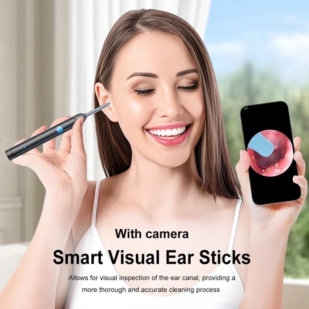 Smart Visual Ear Cleaner With HD Camera Rechargeable Endoscope Ear Wax Removal Tool Health Care Set_voghion.com