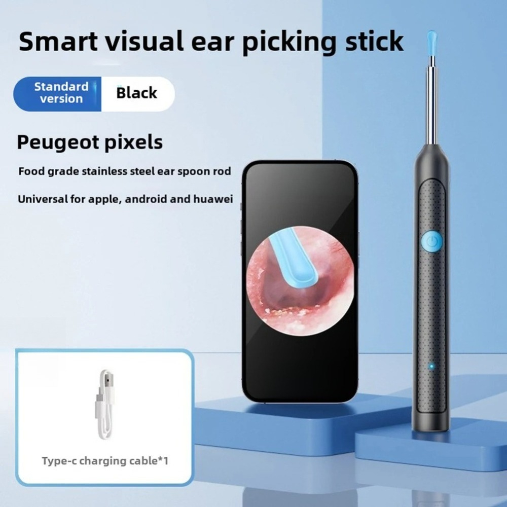 Smart Visual Ear Cleaner With HD Camera Rechargeable Endoscope Ear Wax Removal Tool Health Care Set_voghion.com