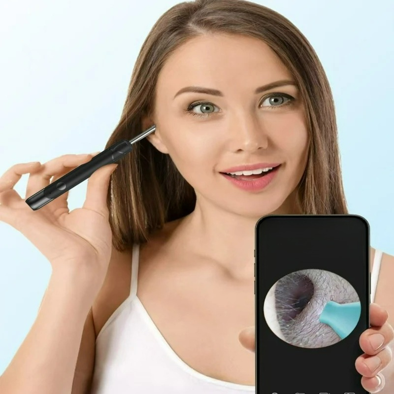 Rechargeable Wireless Ear Wax Removal Kit 5MP Camera Ear Cleaner Check Camera And Ear Spoon Set For Canal Cleaning_voghion.com