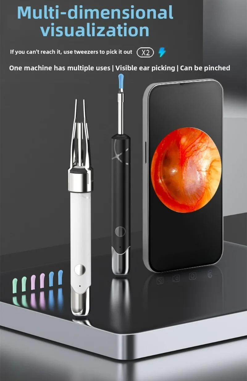 Rechargeable Wireless Ear Wax Removal Tool With 5mp Camera Set_voghion.com