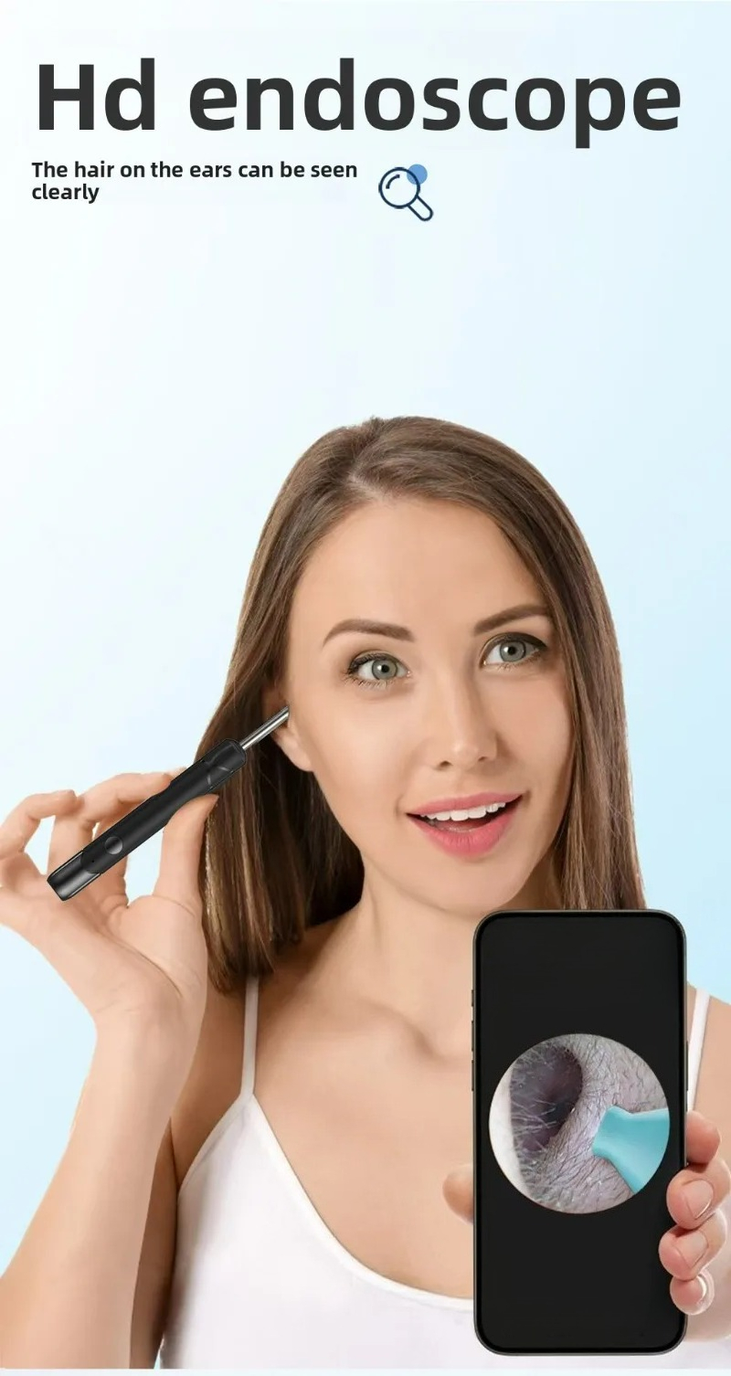Rechargeable Wireless Ear Wax Removal Tool With 5mp Camera Set_voghion.com