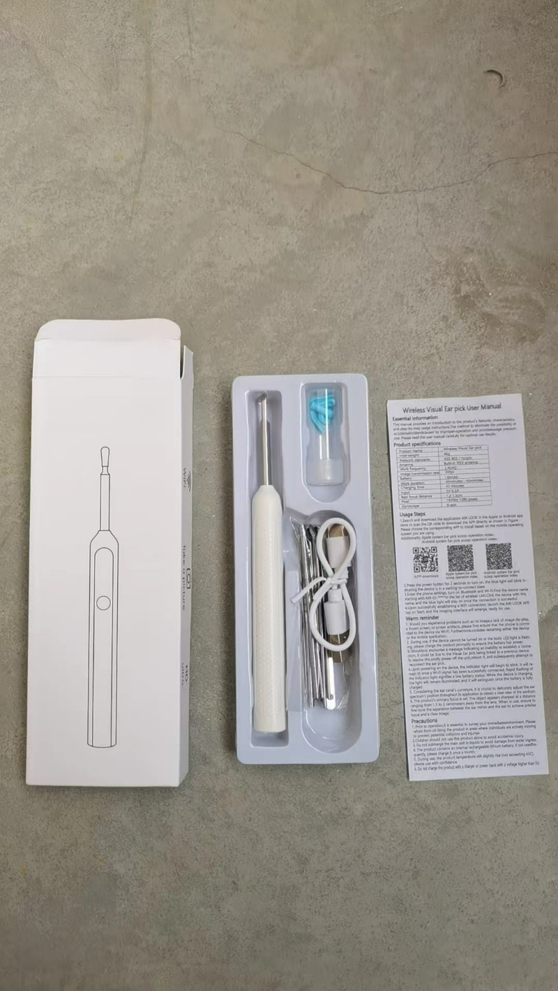 Smart Visual Ear Otoscope With Mini Camera For Ear Wax Removal_voghion.com