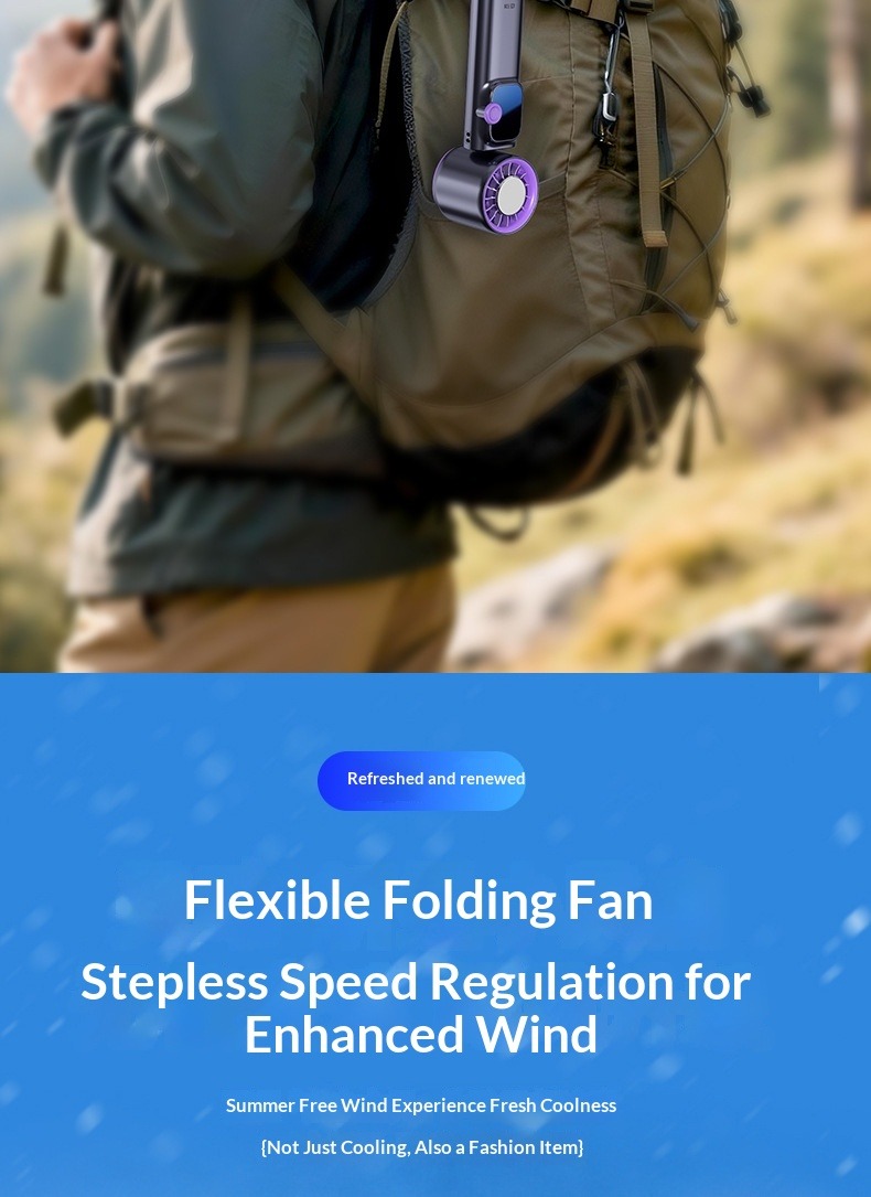 Handheld Turbo Fan With Ice Cooling Portable Rechargeable Desk_voghion.com