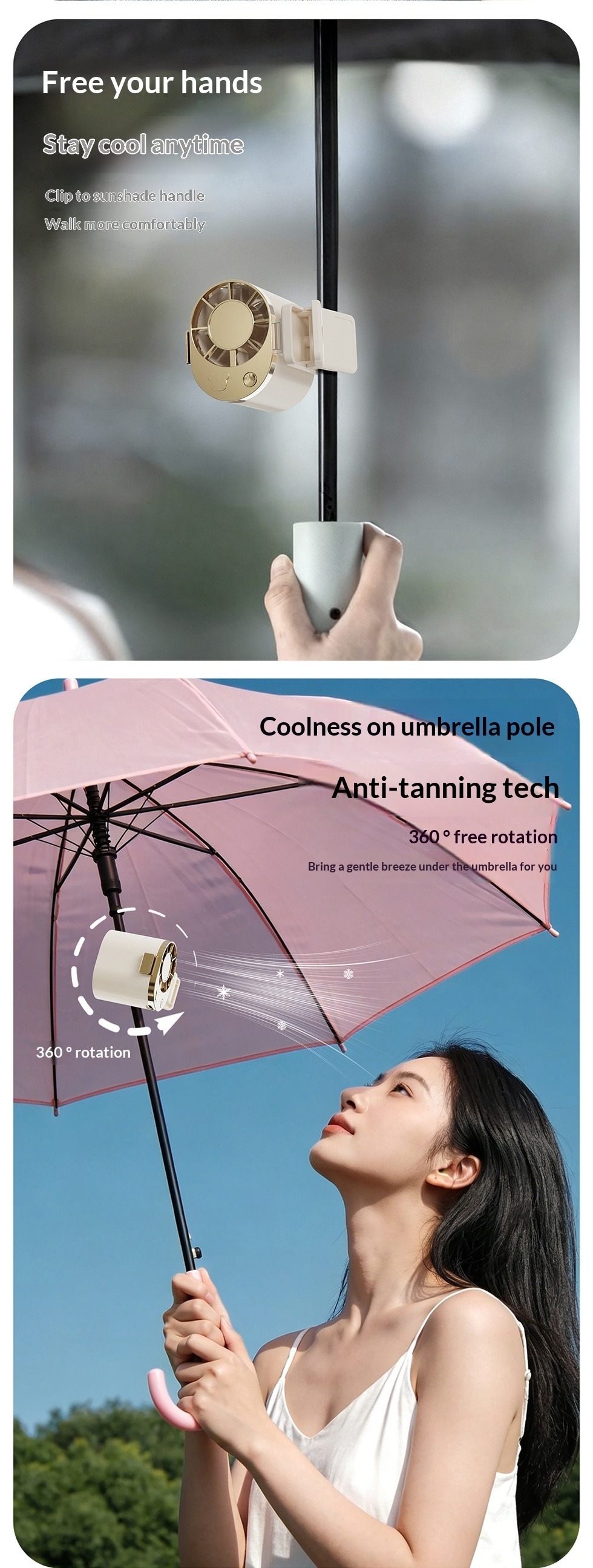Ventilatore da vita a clip mini usb ricaricabile portatile_voghion.com