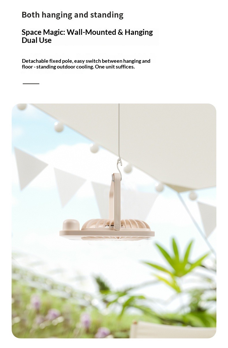 Portable Desktop Fan Mini Usb Rechargeable With Digital Display_voghion.com