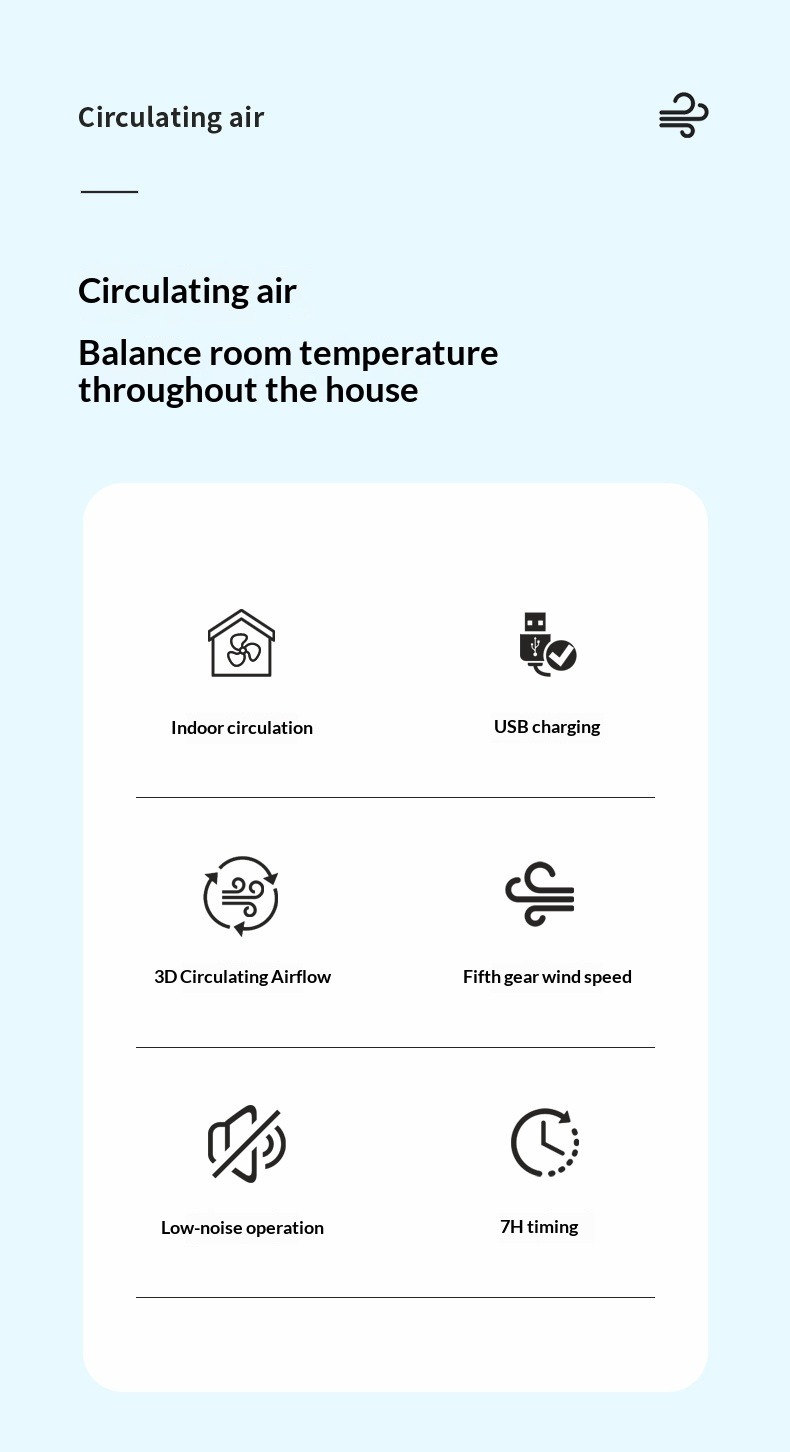 Portable Desktop Fan Mini Usb Rechargeable With Digital Display_voghion.com