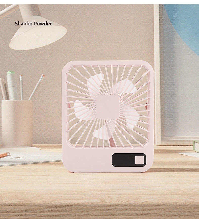 Portable Desktop Fan Mini Usb Rechargeable With Digital Display_voghion.com