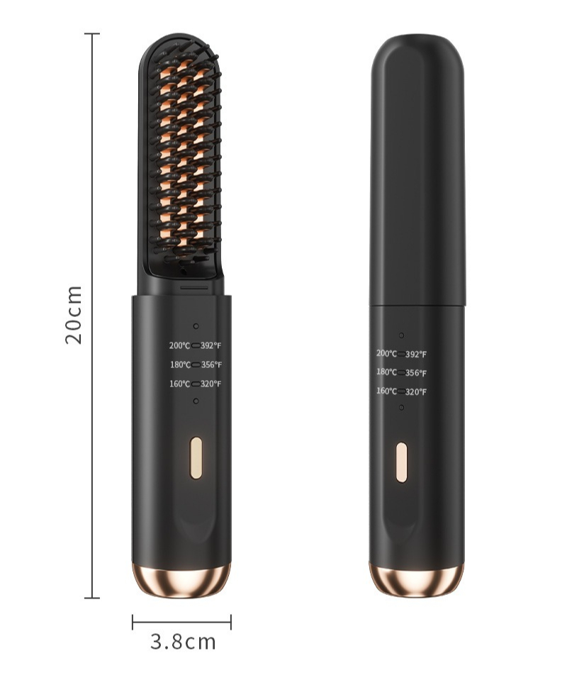 Professionelle Ionische Haarglättbürste 2-in-1 Lockenstab_voghion.com