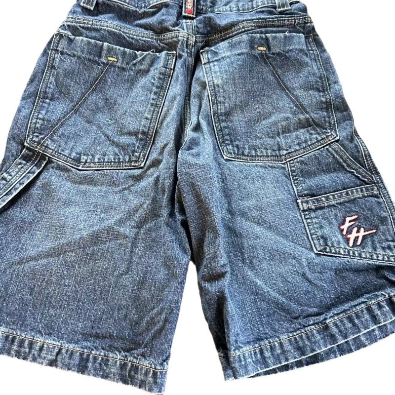 Personalisierte Graffiti Print Retro Jeansshorts Locker_voghion.com