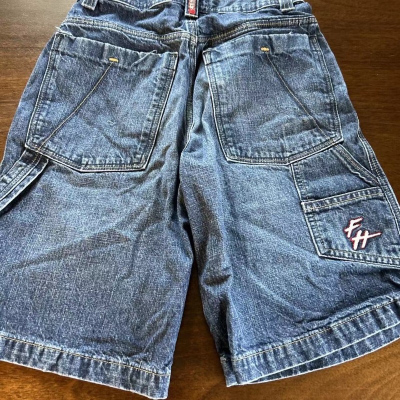 Personalisierte Graffiti Print Retro Jeansshorts Locker_voghion.com