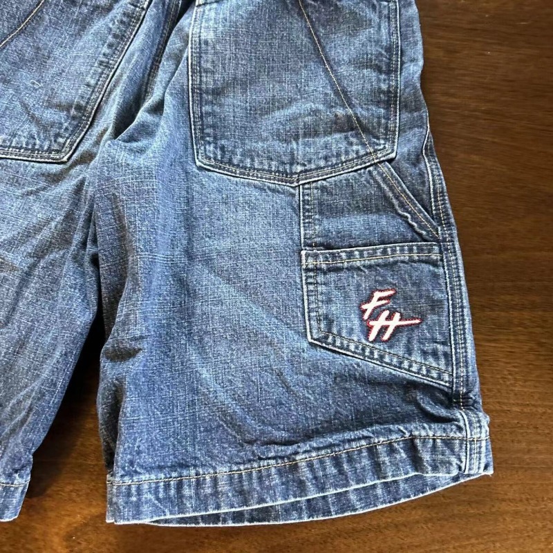 Personalisierte Graffiti Print Retro Jeansshorts Locker_voghion.com
