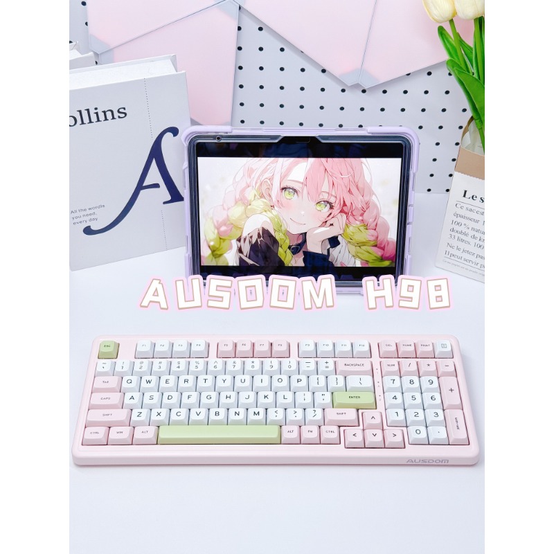 Tastiera meccanica Asidun H98 personalizzabile, wireless, con tre modalità, hot-swap, Bluetooth, ideale per e-sport, giochi, computer e ufficio._voghion.com