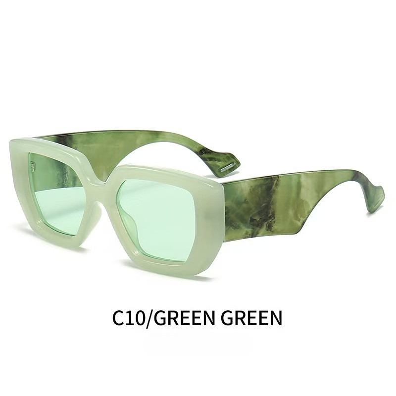 Polygon Sonnenbrille Im Retro Look Für Damen Modernes Design_voghion.com