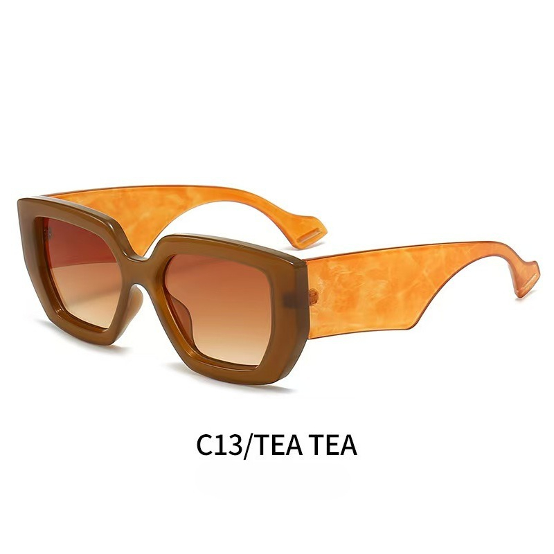 Polygon Sonnenbrille Im Retro Look Für Damen Modernes Design_voghion.com