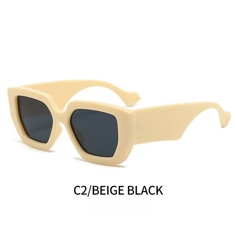 Polygon Sonnenbrille Im Retro Look Für Damen Modernes Design_voghion.com