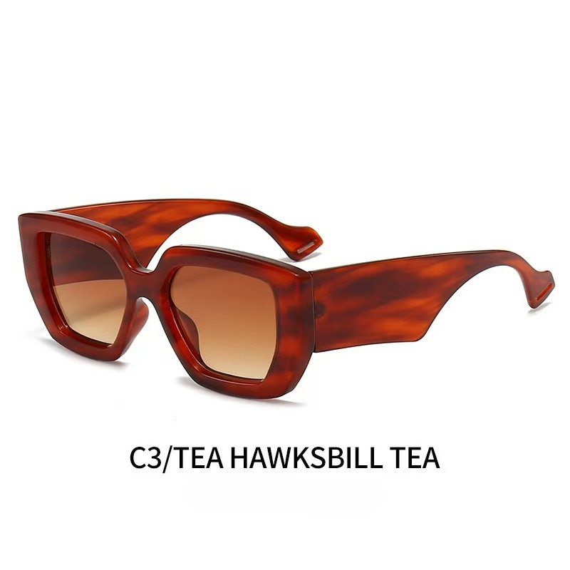 Polygon Sonnenbrille Im Retro Look Für Damen Modernes Design_voghion.com