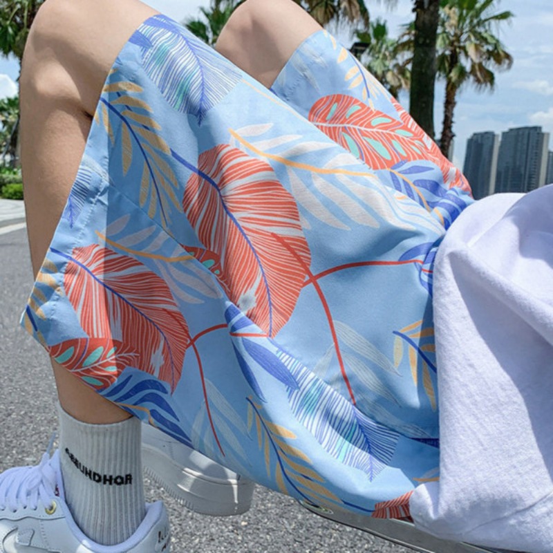 Men's Printed Beach Shorts Casual Quick-drying Summer Trunks_voghion.com