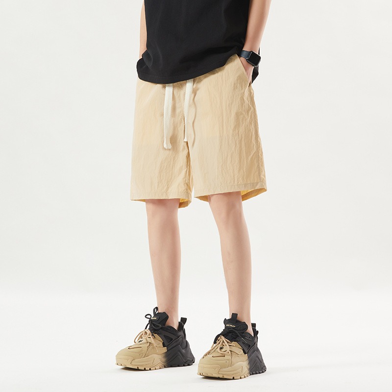 Men's Summer Casual Loose Sports Shorts Solid Colour Breathable_voghion.com