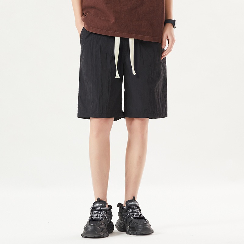 Men's Summer Casual Loose Sports Shorts Solid Colour Breathable_voghion.com