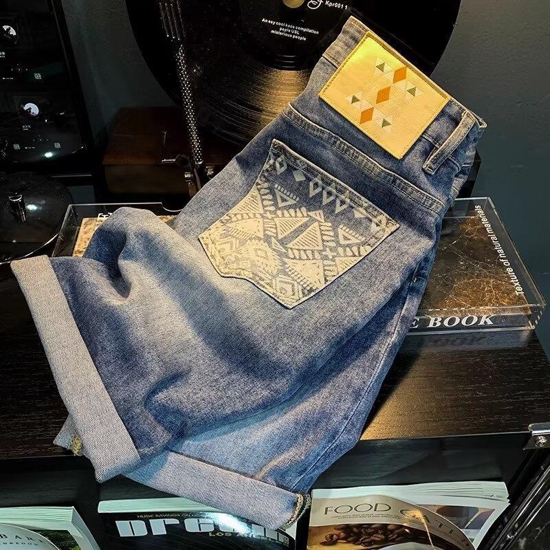 2026 New Trendy Washed Denim Shorts For Teen Boys, Casual Streetwear Versatile Fashion Outer Wear Classic Slim Stylish Jeans Shorts_mkmklike.com