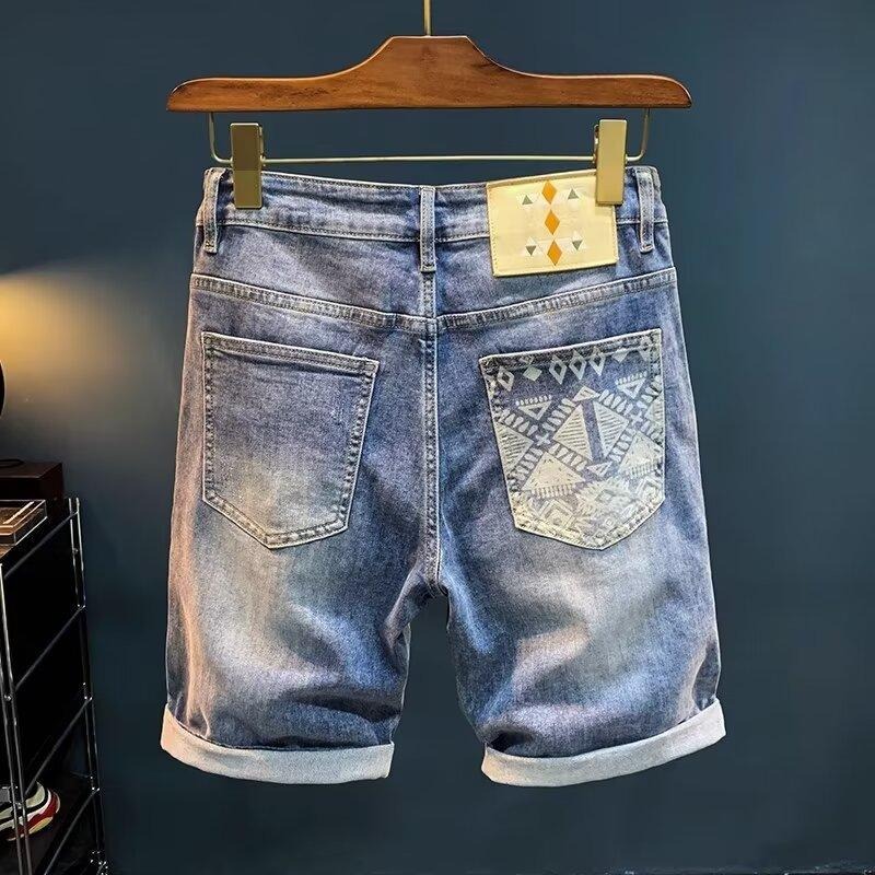 2026 New Trendy Washed Denim Shorts For Teen Boys, Casual Streetwear Versatile Fashion Outer Wear Classic Slim Stylish Jeans Shorts_mkmklike.com