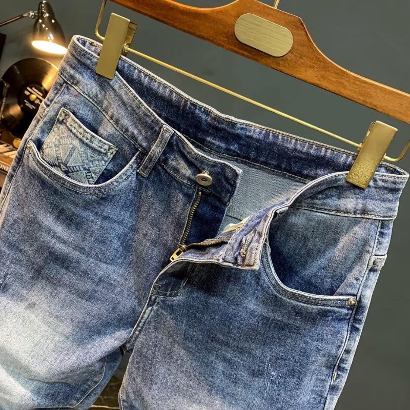 2026 New Trendy Washed Denim Shorts For Teen Boys, Casual Streetwear Versatile Fashion Outer Wear Classic Slim Stylish Jeans Shorts_mkmklike.com