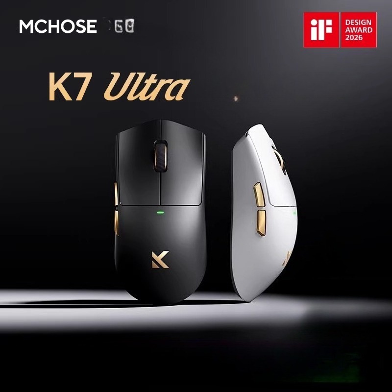 MCHOSE K7 Ultra Lightweight Mouse 8k Magnetic Wireless Charger PAW3950 Bluetooth_voghion.com