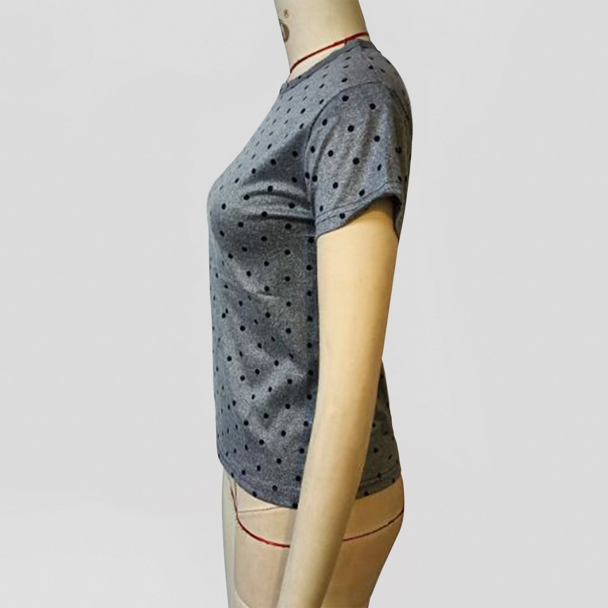 Summer New Polka Dot Printing Round Neck Loose Casual Women's T-shirt_ecoleips.com