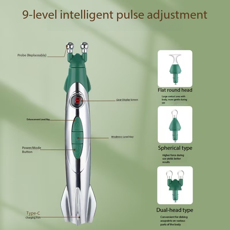 Stylo d acupression rechargeable masseur électrique de méridiens_voghion.com