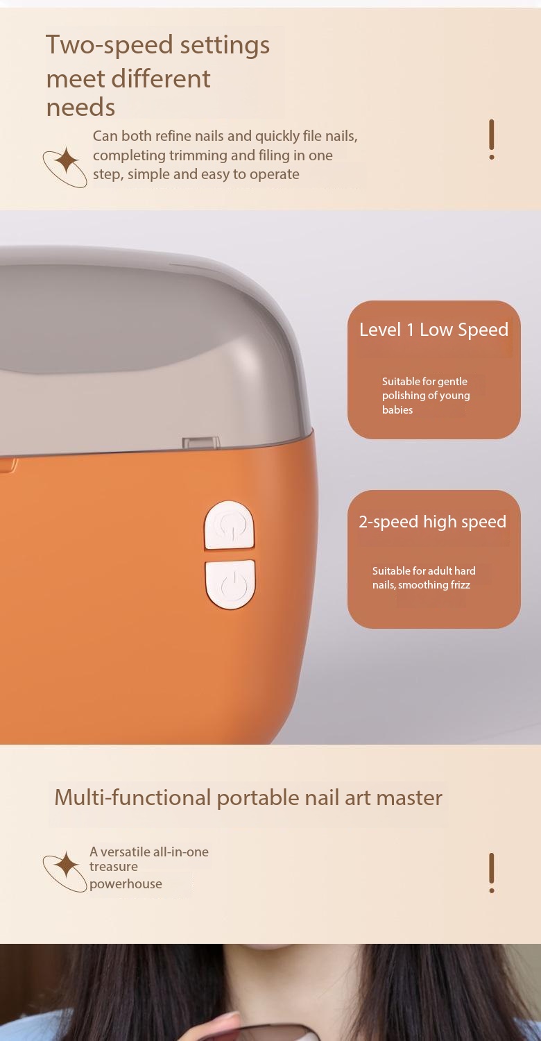 Cortauñas eléctrico recargable con lima, cortauñas automático portátil_voghion.com