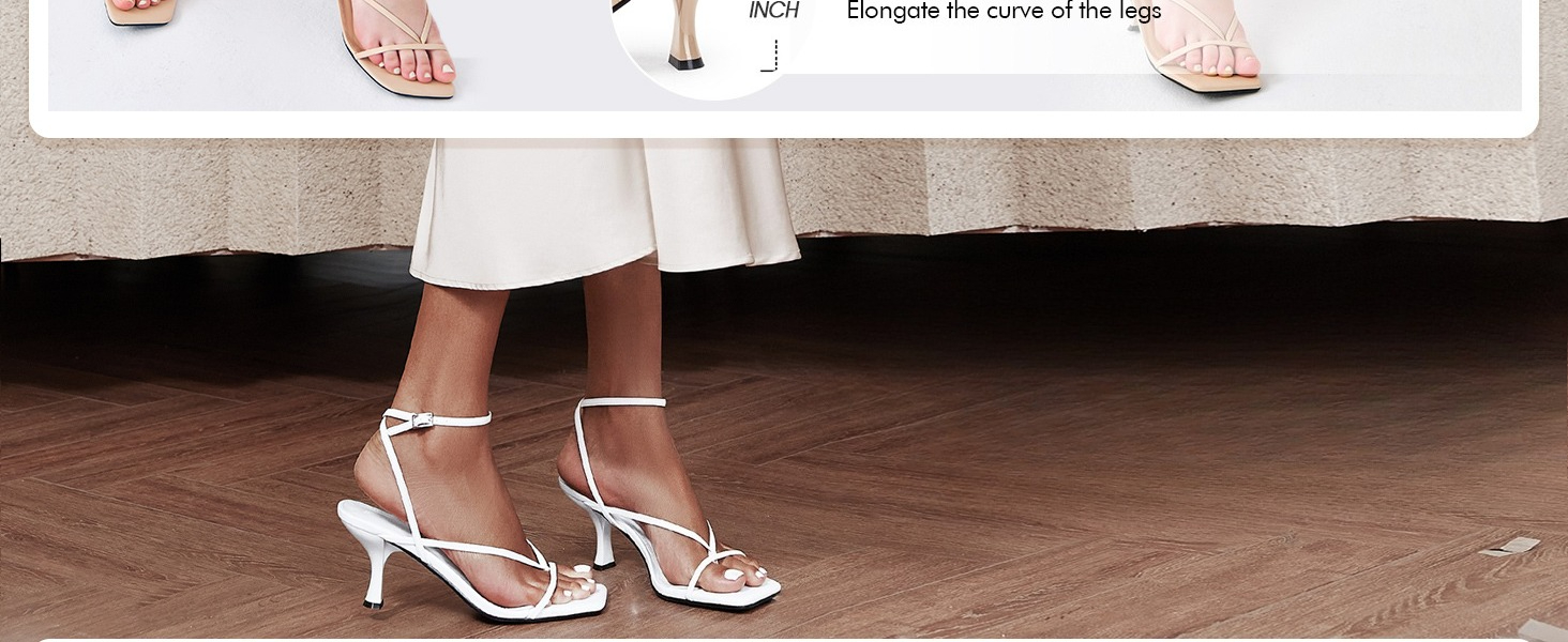 Strappy Kitten Heels Sandals