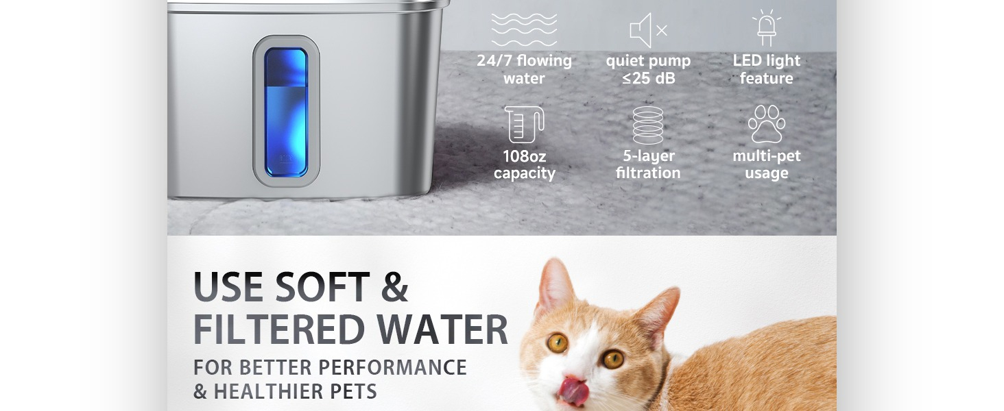 pet water fountain for cats cat waterer fountain cat fountains for drinking