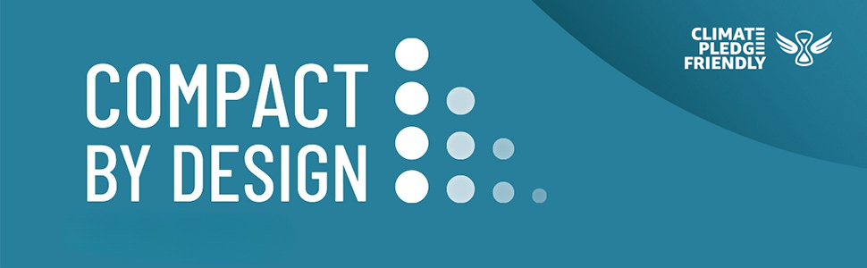Compact by design from Climate pledge friendly. Certified by Amazon.