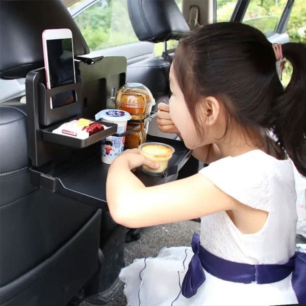 Multi-functional car tray features