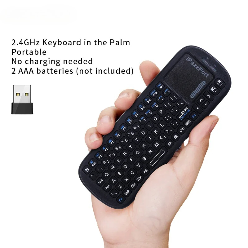 2.4G Wireless Keyboard With Touchpad Mouse Combo, Handheld Portable For Tablet/laptop/notebook/ Android TV Box/PC_voghion.com