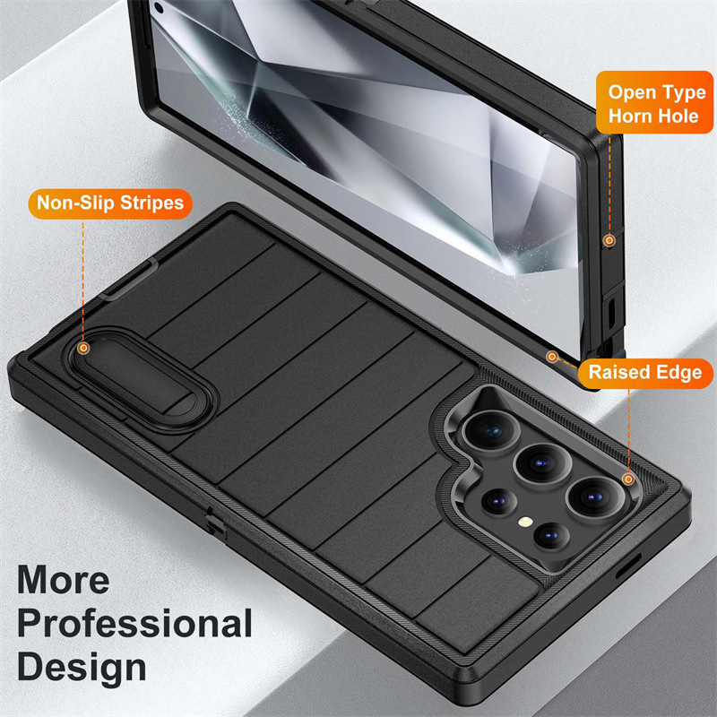 Heavy Duty Shockproof Case With Kickstand For Samsung Galaxy S24_voghion.com