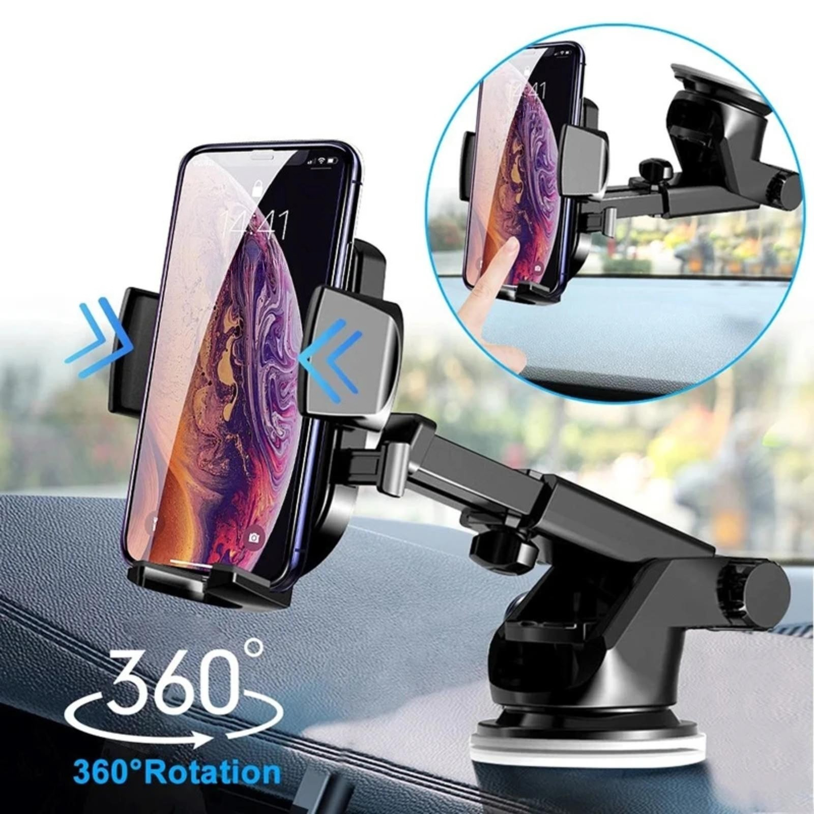 360° Universal Car Mount Holder Stand Windshield Dashboard For Mobile Phone GPS_voghion.com