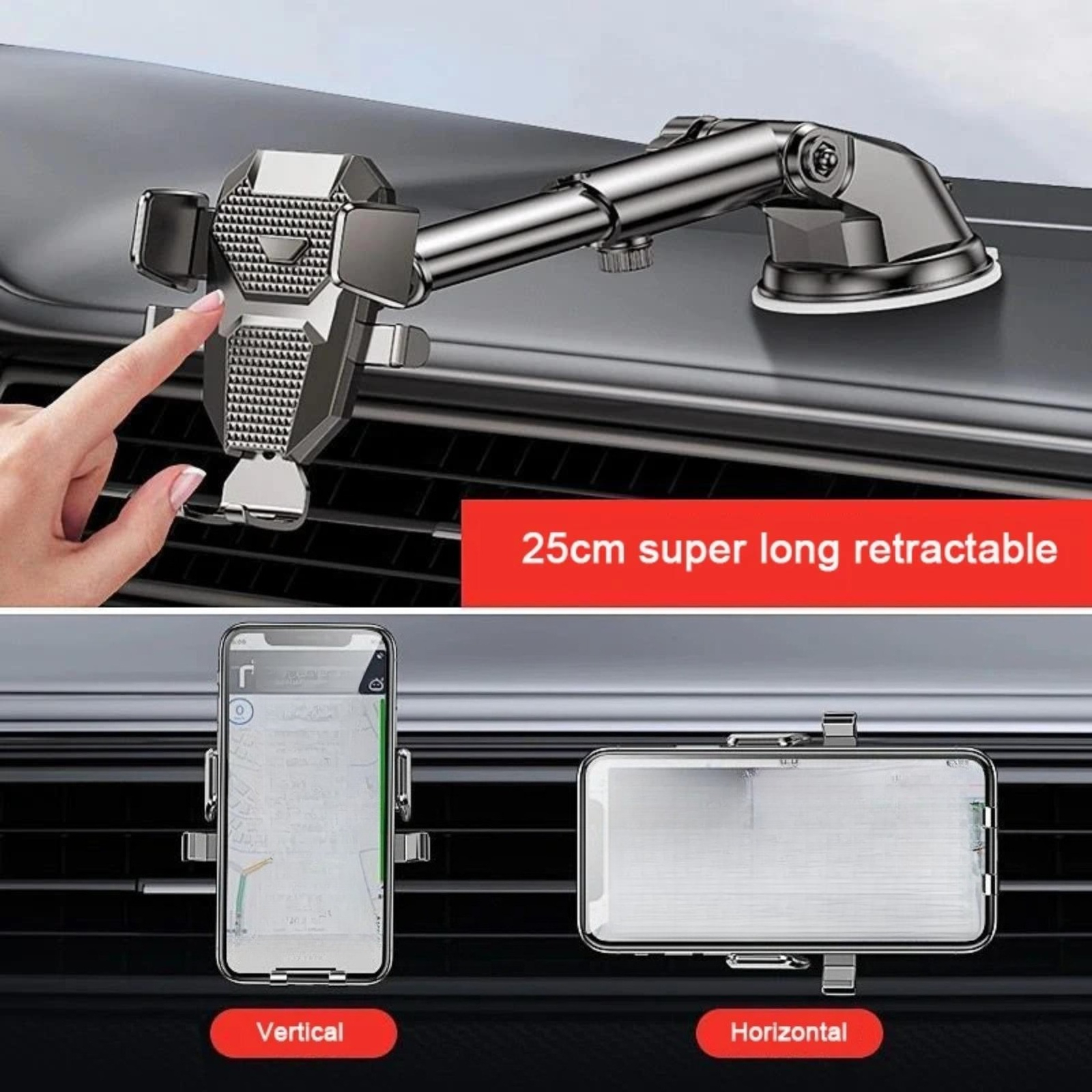 360° Universal Car Mount Holder Stand Windshield Dashboard For Mobile Phone GPS_voghion.com