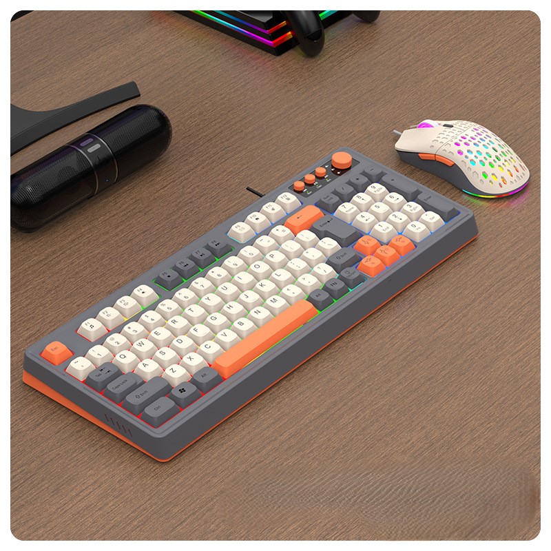 Wireless Gaming Keyboard With Display Screen & Knob, Bluetooth/2.4GHz Quiet Membrane Keyboard, 3000mAh Rechargeable_voghion.com