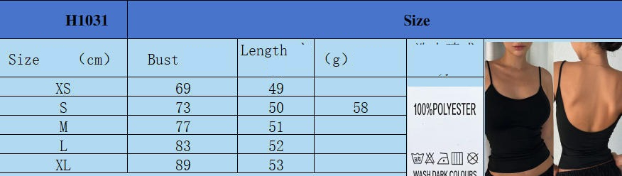 2026 Spicy Girl Style, Backless Camisole Vest, Women's Inner And Outer Tops_ecoleips.com