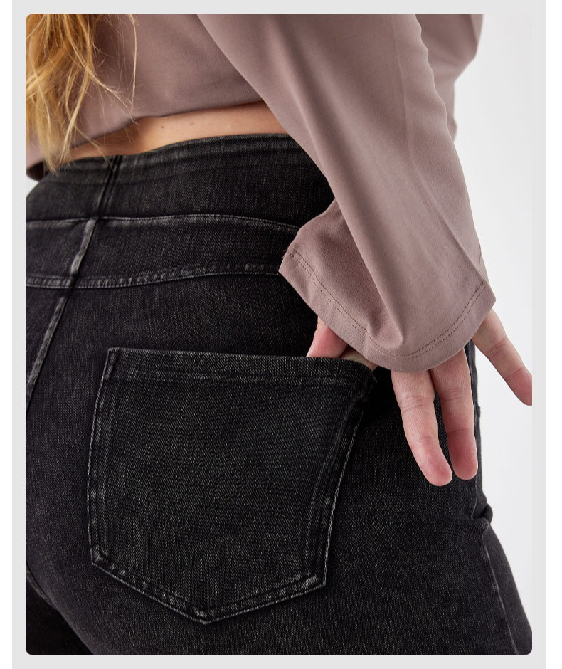 Large Yoga Denim Shorts For Women, High Stretch, Tight Fitting, Plus Fat, Large Double Pocket Casual Fitness Pants_ecoleips.com