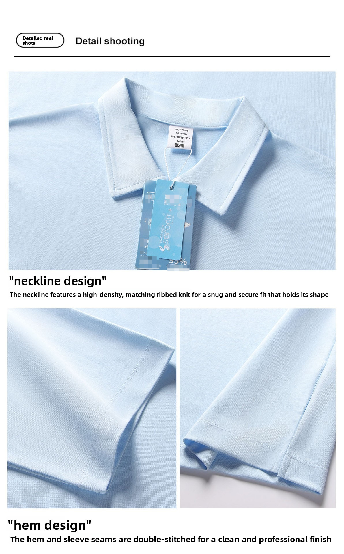 Trendy Brand Solid Color 240g Heavy Solona Lapel Short-sleeved Polo Shirt Men's Summer Antibacterial Cool Feeling Daily Leisure T_viptrois.com
