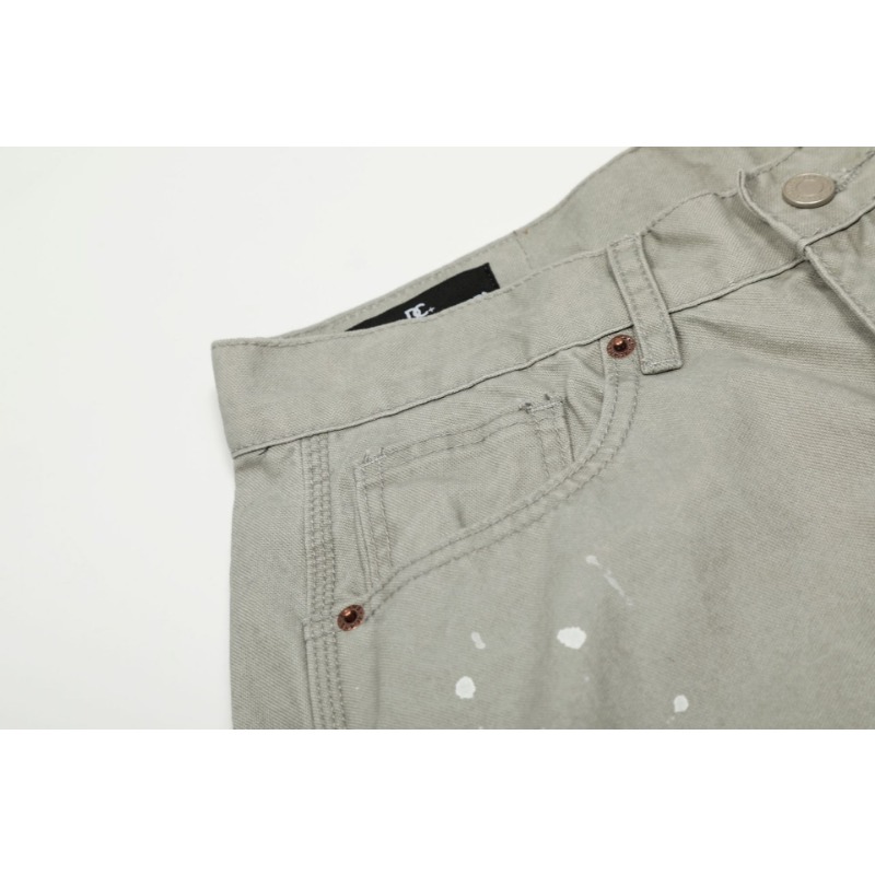 Z031 American Retro Men's And Women's Street High-end Sense Handmade Ink Design High Street Men's Loose Casual Overalls_viptrois.com