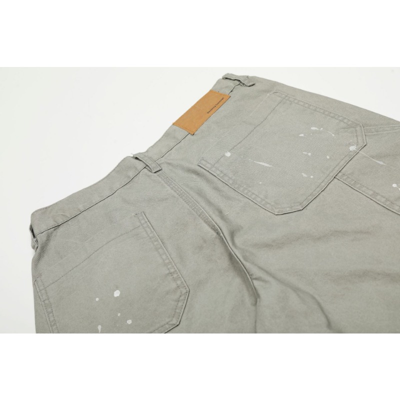 Z031 American Retro Men's And Women's Street High-end Sense Handmade Ink Design High Street Men's Loose Casual Overalls_viptrois.com