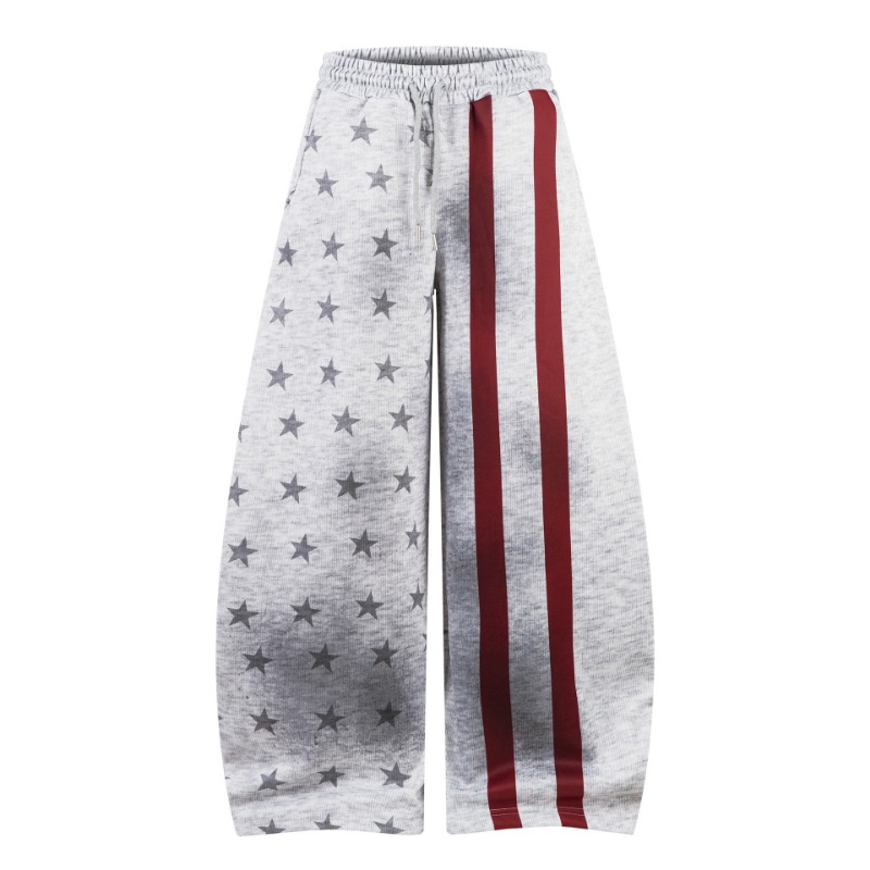 BF. BORFEND/Bai Feng, American Old Digital Printing Star Velvet Scimitar Sweatpants Men And Women Loose And Thickened_viptrois.com