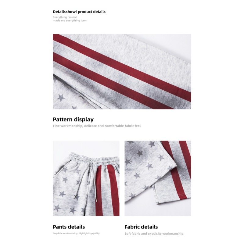 BF. BORFEND/Bai Feng, American Old Digital Printing Star Velvet Scimitar Sweatpants Men And Women Loose And Thickened_viptrois.com