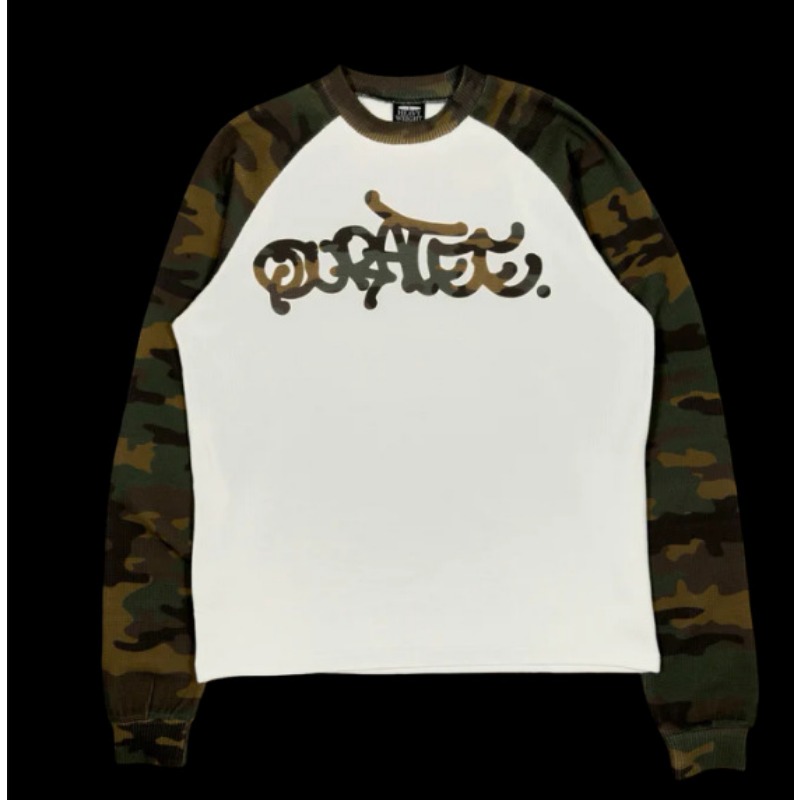 Ins European And American Camouflage Splicing Long-sleeved T-shirt Men's And Women's High Street Trendy Brand Bottoming Shirt Letter Printing Loose Ca_viptrois.com